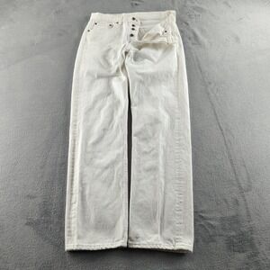Vintage 90s Levis 501 Jeans 32x32 (Fits 30x32) White Straight Made in USA 1991